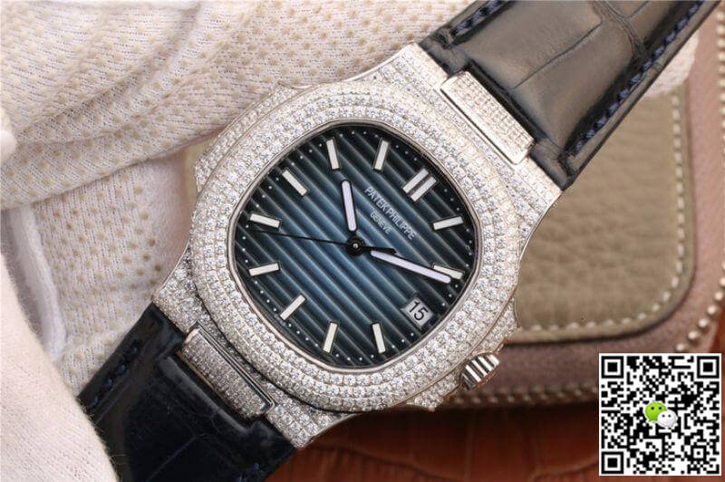 Replica Pat*k Phi1i*pe Nautilus 5719/1G-001 KM Factory 1:1 Best Edition Swiss ETA324 Blue Dial