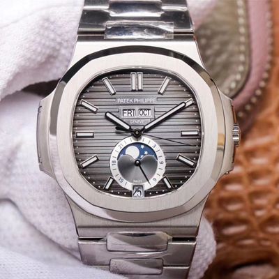 Replica Pat*k Phi1i*pe Nautilus 5726/1A-001 1:1 Best Edition PF Factory Gray Dial Swiss ETA324