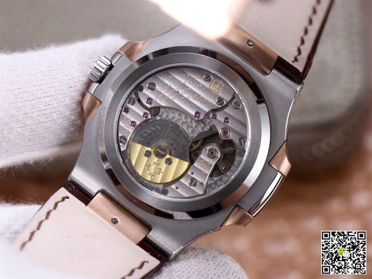 Replica Pat*k Phi1i*pe Nautilus 5712GR-001 1:1 Best Edition PF Factory Rose Gold Leather Belt