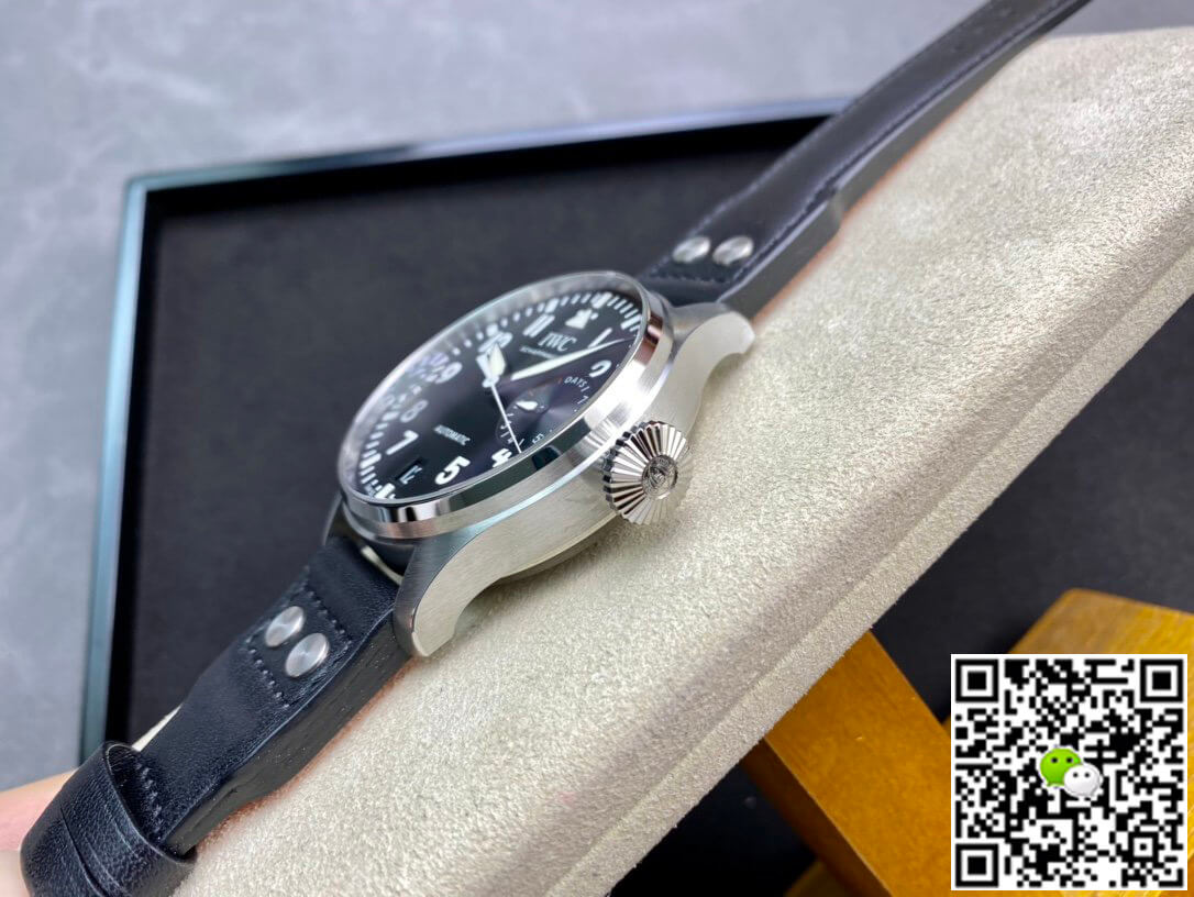 Replica IWC Pilot 46MM 1:1 Best Edition ZF Factory Stainless Steel Black Dial