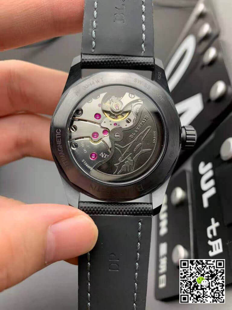 Replica Blancpain Fifty Fathoms Bathyscaphe Mokkarran 5005 0153 NABA 1:1 Best Edition GF Factory Green Dial