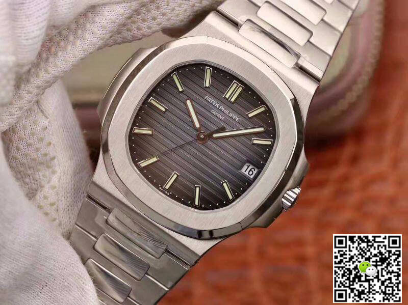 Replica Pat*k Phi1i*pe Nautilus Jumbo 5711 PF Factory 1:1 Best Edition Swiss ETA324 Grey Textured Dial
