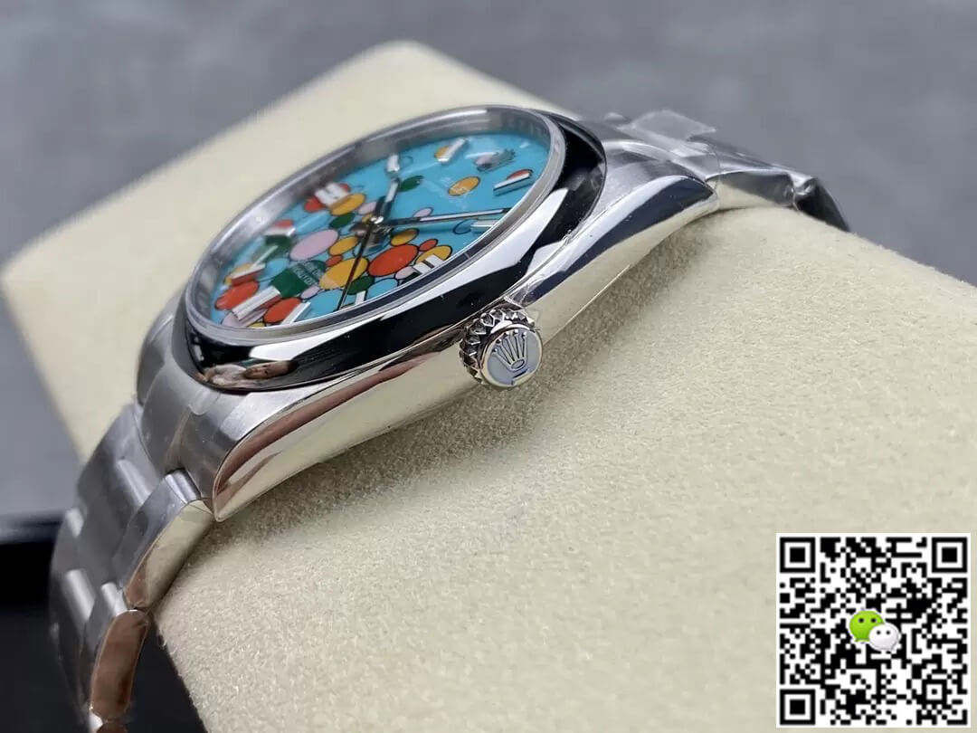 Replica R01ex Oyster Perpetual M124300-0008 41MM 1:1 Best Edition EW Factory Turquoise Blue Dial