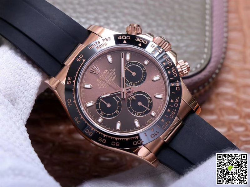R01ex Daytona Replica M116515LN-0041 1:1 Best Edition Noob Factory Chocolate Dial Swiss ETA4130