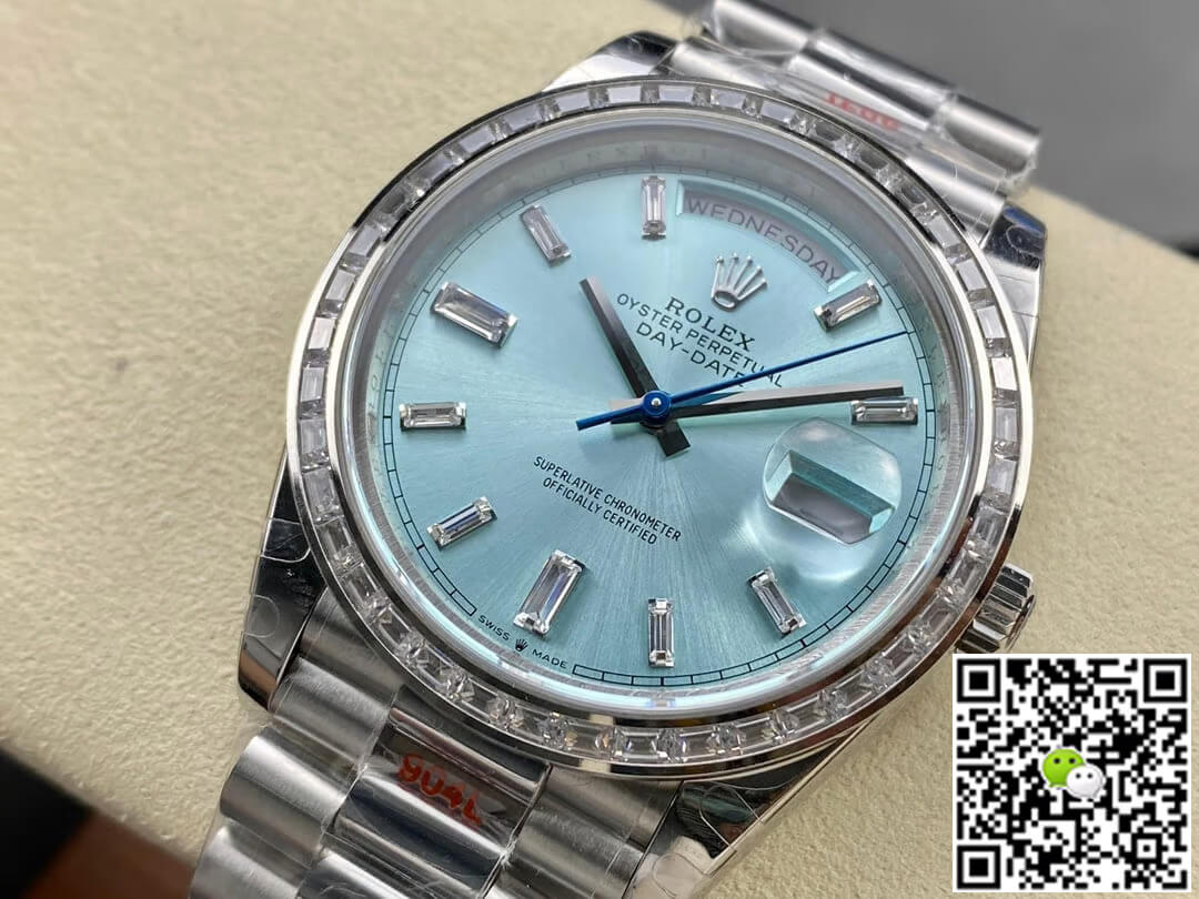 Replica R01ex Day Date M228396TBR-0002 1:1 Best Edition GM Factory Ice Blue Dial