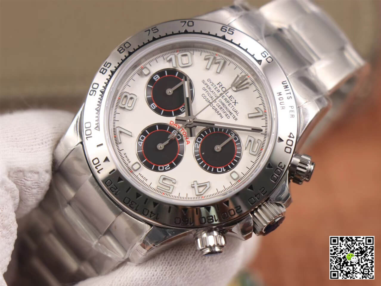 Replica R01ex Daytona Cosmograph 116509 1:1 Best Edition JH Factory 18K White Gold