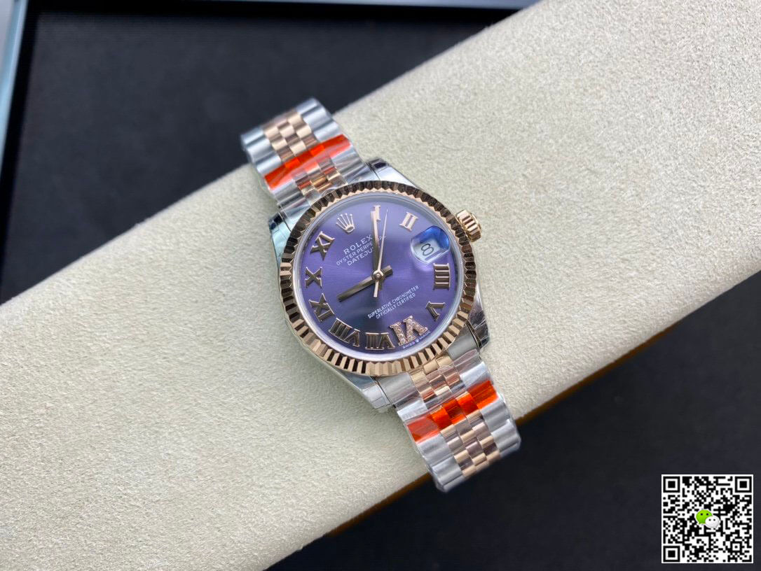 Replica R01ex Datejust M278271-0020 1:1 Best Edition TW Factory Eggplant Purple Dial