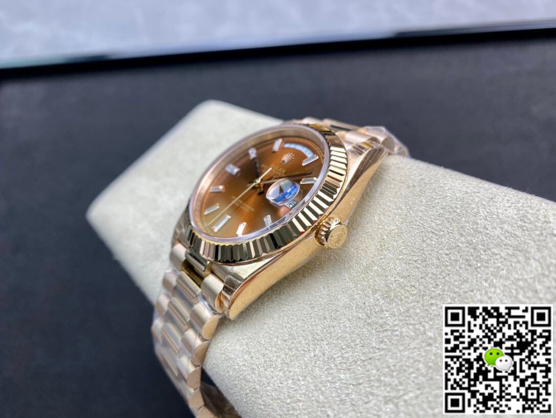 Replica R01ex Day Date 228235 1:1 Best Edition EW Factory V2 Brown Dial