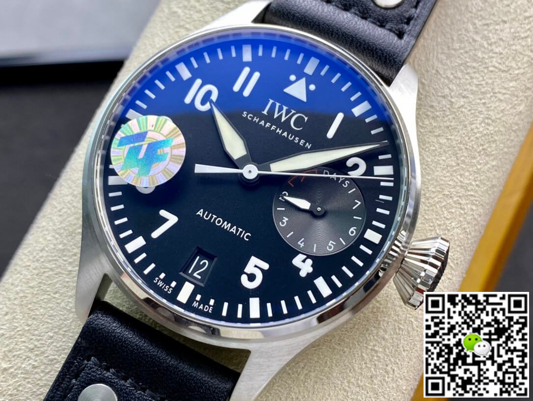 Replica IWC Pilot 46MM 1:1 Best Edition ZF Factory Stainless Steel Black Dial
