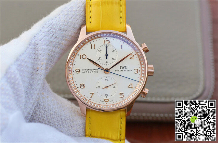 Replica IWC Portuguese ZF Factory 1:1 Best Edition Yellow Strap
