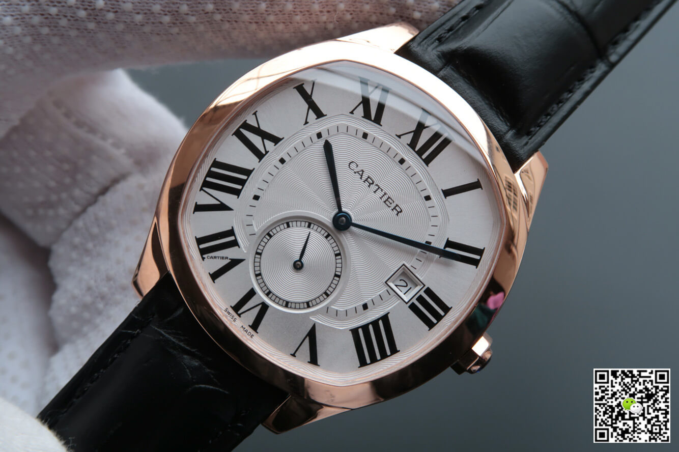 Replica Drive De Ca*t1er WGNM0003 1:1 Best Edition V6 Factory Rose Gold Silver Dial