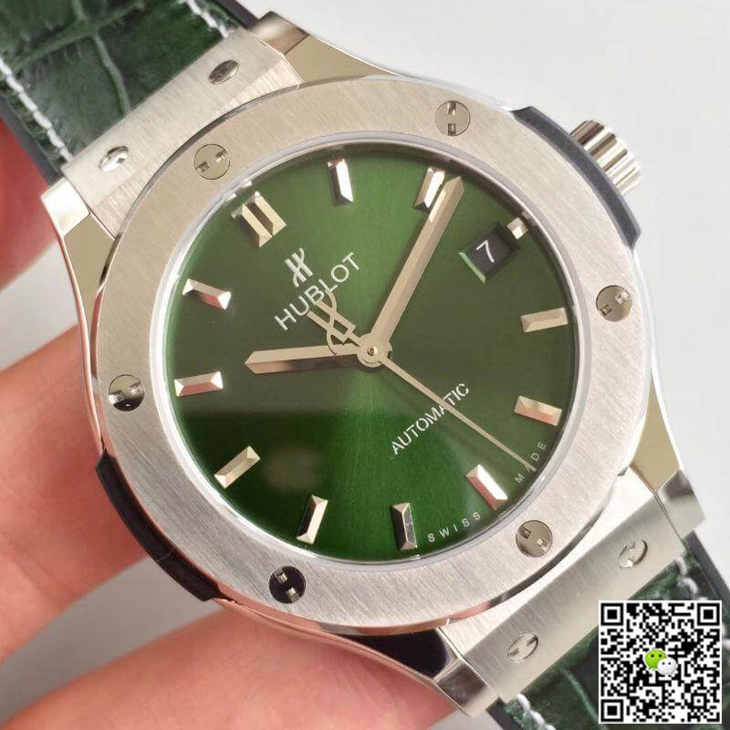 Replica Hublot Classic Fusion 511.NX.8970.LR JJ Factory Mechanical Watches 1:1 Best Edition Swiss ETA2892 Green Dial