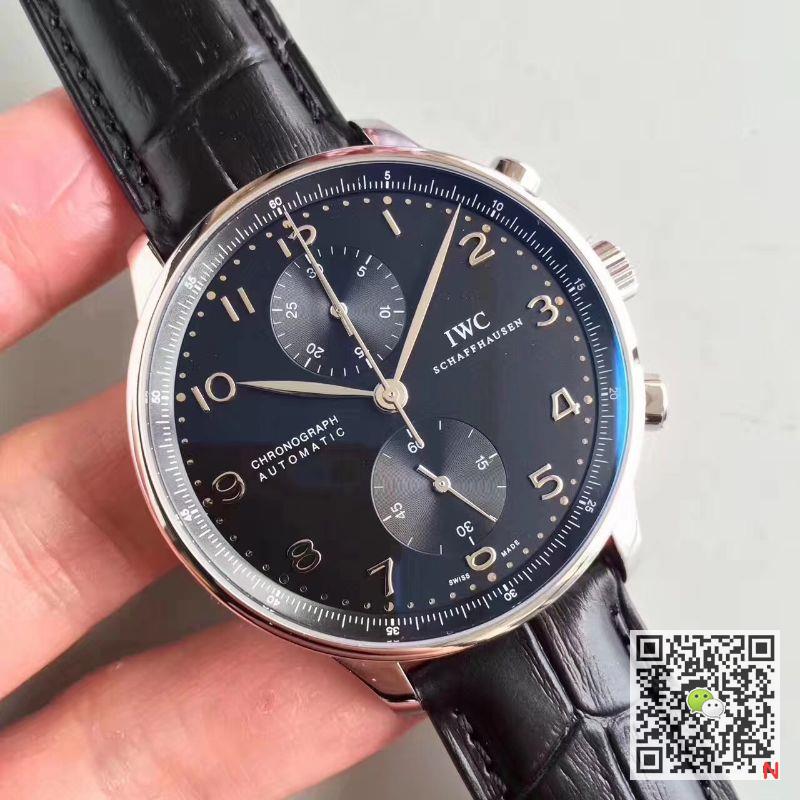 IWC Replica Portuguese Chronograph IW371447 ZF Factory 1:1 Best Edition Swiss ETA79350 Black Dial
