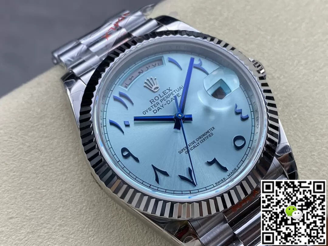 Replica R01ex Day Date M228236 1:1 Best Edition GM Factory V2 Middle Eastern Blue Dial