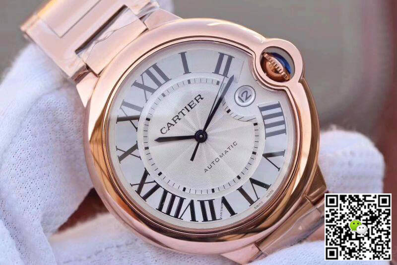Replica Ballon Bleu De Ca*t1er 42MM W69006Z2 V9 Factory 1:1 Best Edition Swiss ETA2671 Silver Textured Dial