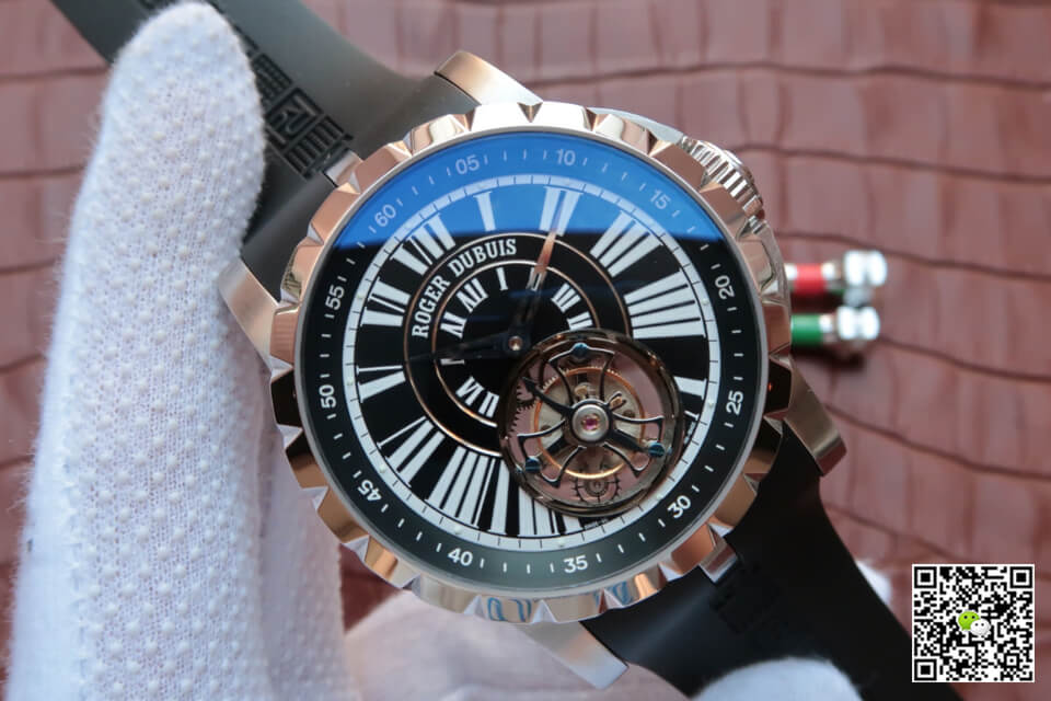Replica Roger Dubuis Hommage Tourbillon 1:1 Best Edition JB Factory Rose Gold