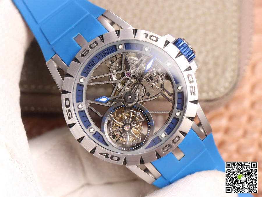 Replica Roger Dubuis Excalibur Spidr RDDBEX0479 1:1 Best Edition JB Factory Tourbillon Skeleton Dial