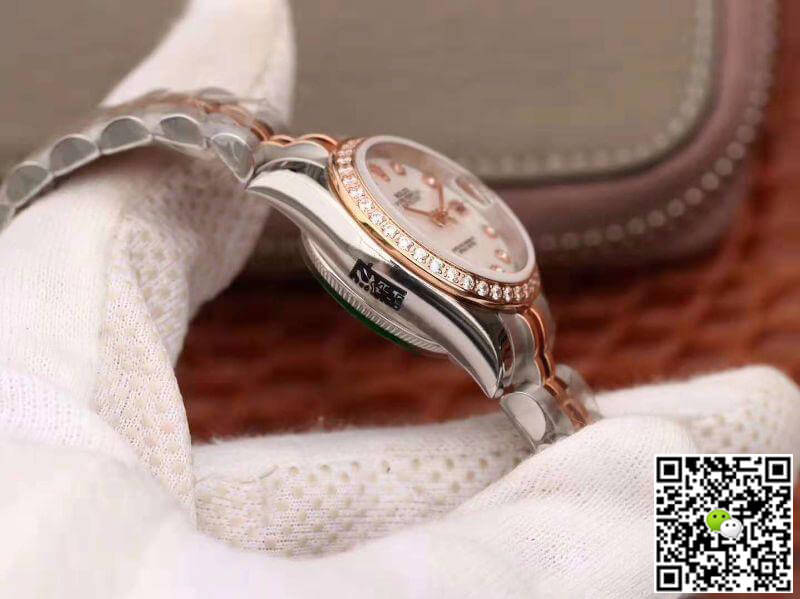 R01ex Dupe Lady Datejust 28MM 1:1 Best Edition Swiss Original Imported NH05 Movement White Enamel Dial