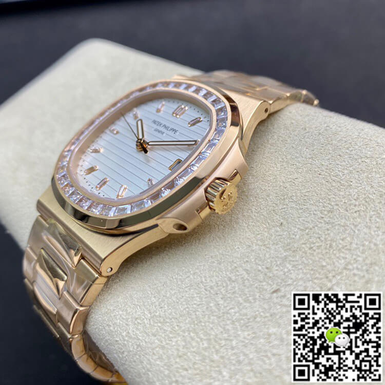 Replica Pat*k Phi1i*pe Nautilus 1:1 Best Edition PPF Factory Rose Gold With D1am0nds