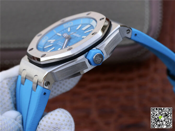 Replica Audemars P1g*et Royal Oak Offshore Diver 15710ST.OO.A032CA.01 1:1 Best Edition JF Factory Blue Dial