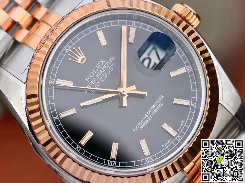 R01ex Dupe Datejust 36MM 126231 Men Watches 1:1 Best Edition Swiss ETA3135 Black Dial