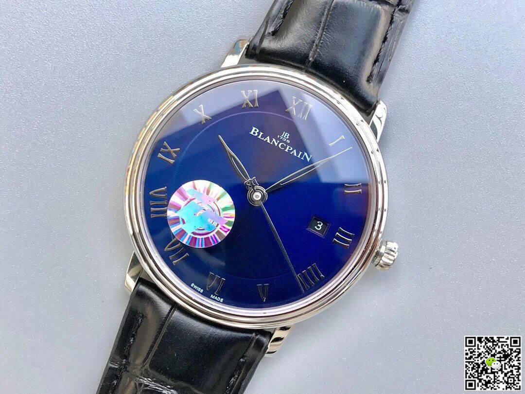 Replica Blancpain Villeret 6551-1127-55B 1:1 Best Edition ZF Factory Blue Dial