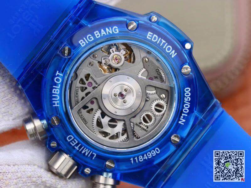 Replica Hublot Big Bang Unico 411.JX.4802.RT Men Watches 1:1 Best Edition Swiss ETA1242 Blue Rubber Strap