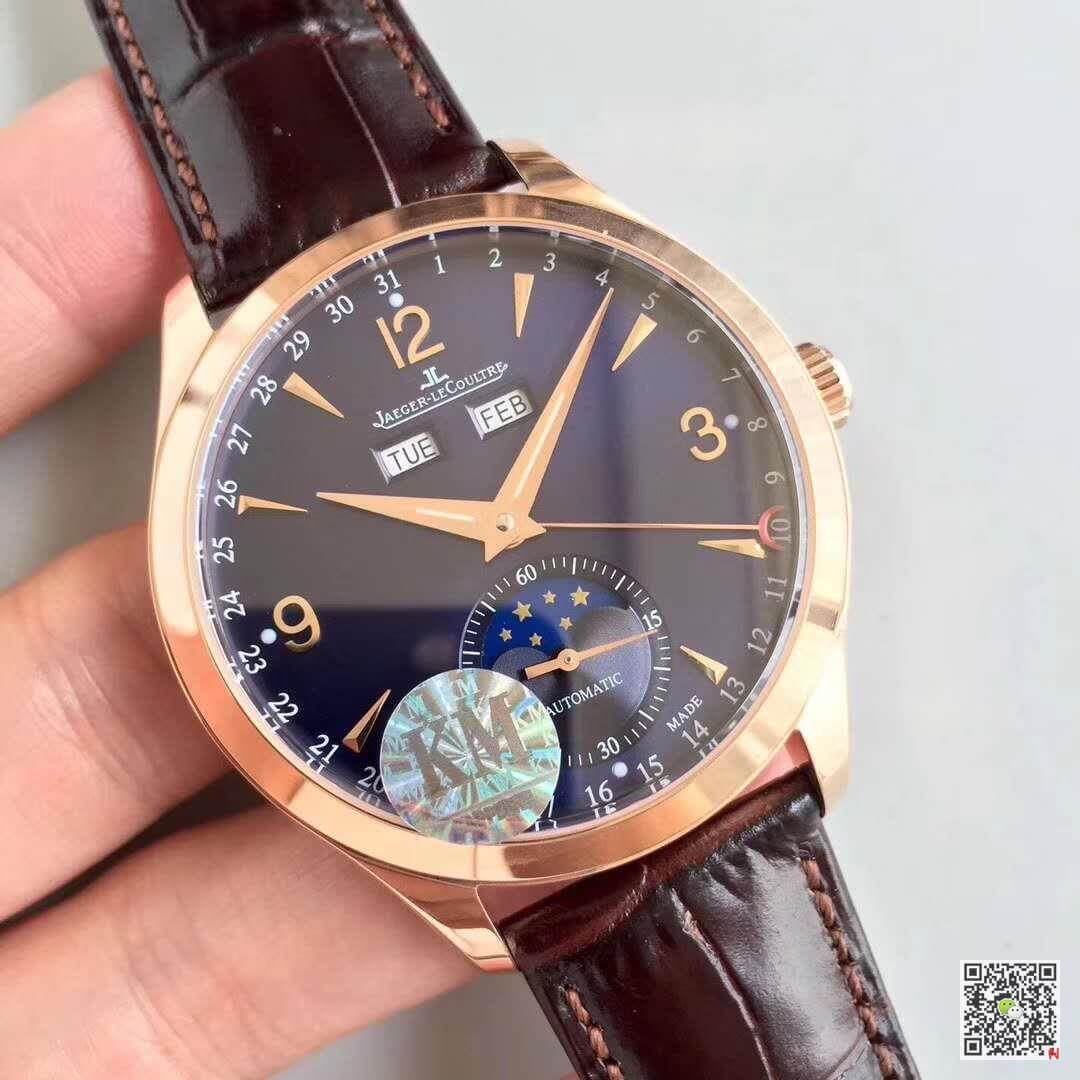 Replica Jaeger-LeCoultre Master Calendar 1552520 KM Factory 1:1 Best Edition Swiss ETA866 18k rose gold