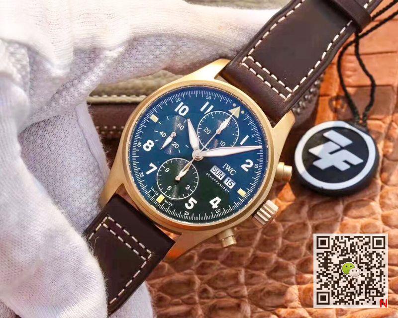 Replica IWC Pilot IW387902 Spitfire Chronograph ZF Factory 1:1 Best Edition Bronze Case Swiss ETA7750