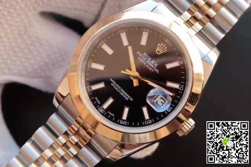 R01ex Dupe Datejust 41mm 126303 Black Dial 1:1 Best Edition Swiss ETA3255 Gold Wrapped
