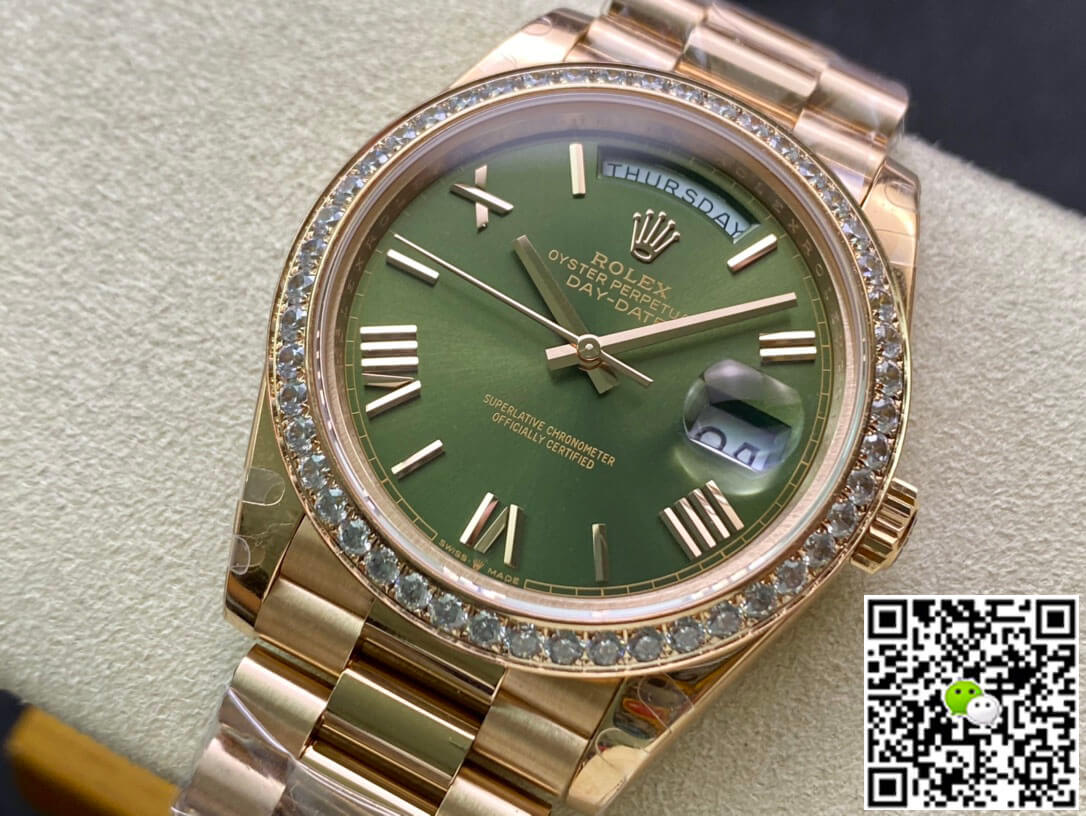 Replica R01ex Day Date M228345RBR-0011 1:1 Best Edition EW Factory Green Dial