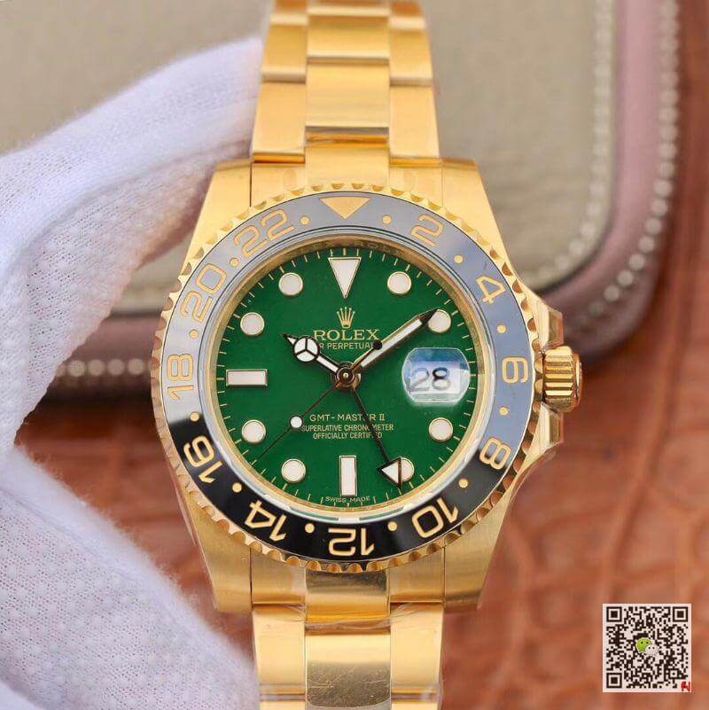 Replica R01ex GMT Master II 116718LN 40mm EW Factory Mechanical Watches 1:1 Best Edition Swiss ETA2836 Green Dial