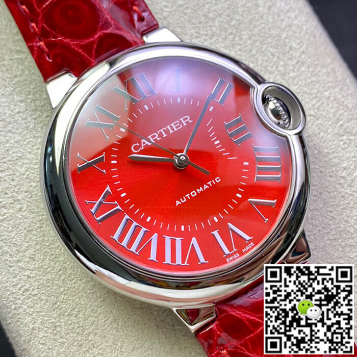 Replica Ballon Bleu De Ca*t1er 33MM 1:1 Best Edition Red Dial
