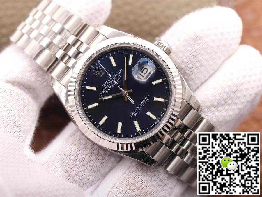Replica R01ex Datejust M126234-0017 1:1 Best Edition EW Factory Blue Dial