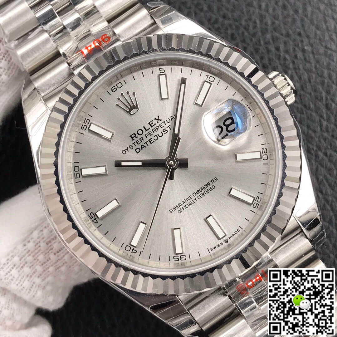 Replica R01ex Datejust M126334-0004 1:1 Best Edition EW Factory Silver Grey Dial