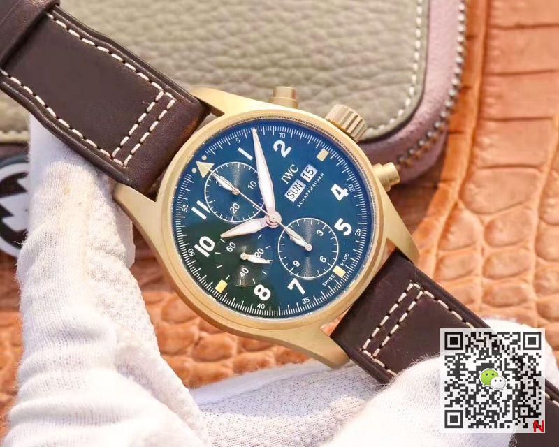 Replica IWC Pilot IW387902 Spitfire Chronograph ZF Factory 1:1 Best Edition Bronze Case Swiss ETA7750