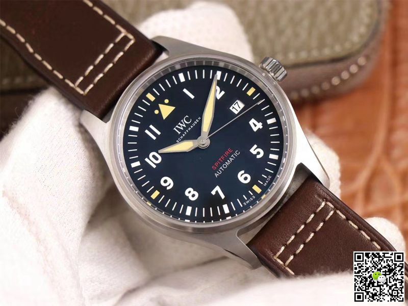 Replica IWC Pilot Spitfire IW326803 1:1 Best Edition MKS Factory Black Dial Swiss ETA9015