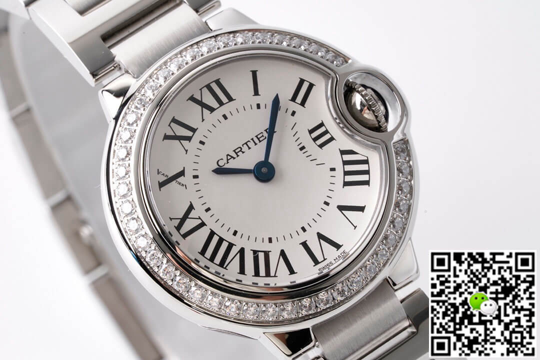 Replica Ballon Bleu De Ca*t1er 28MM W4BB0015 1:1 Best Edition AF Factory White Dial
