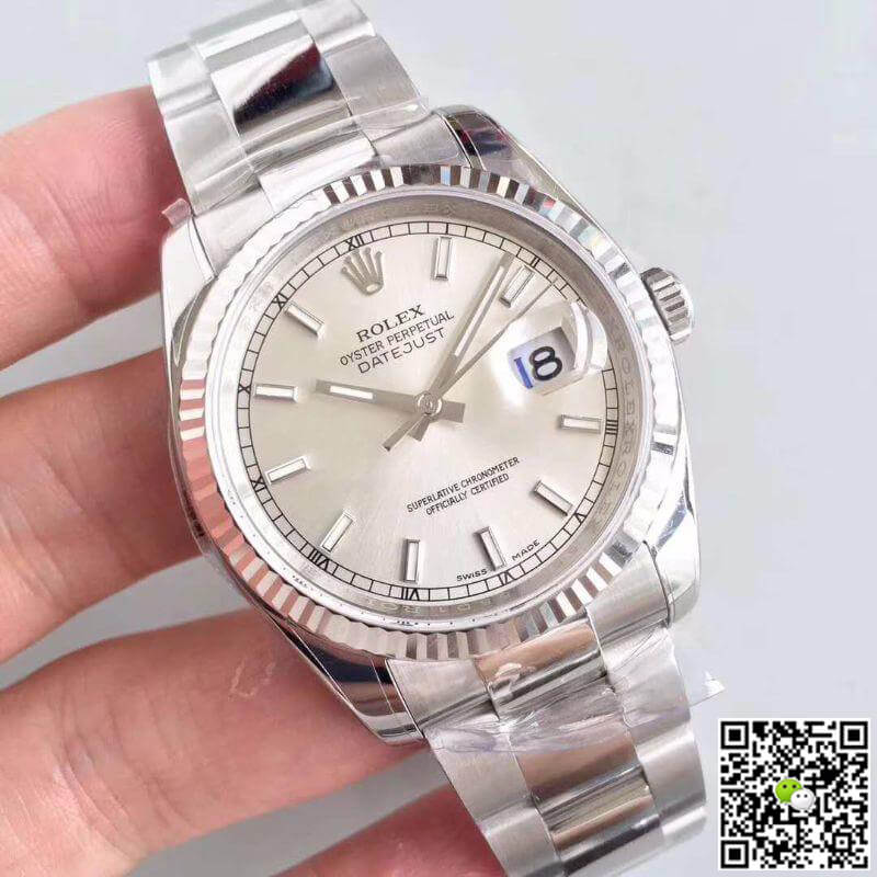 R01ex Dupe Datejust II 36mm 126334 1:1 Best Edition Swiss ETA3135 Silver Dial