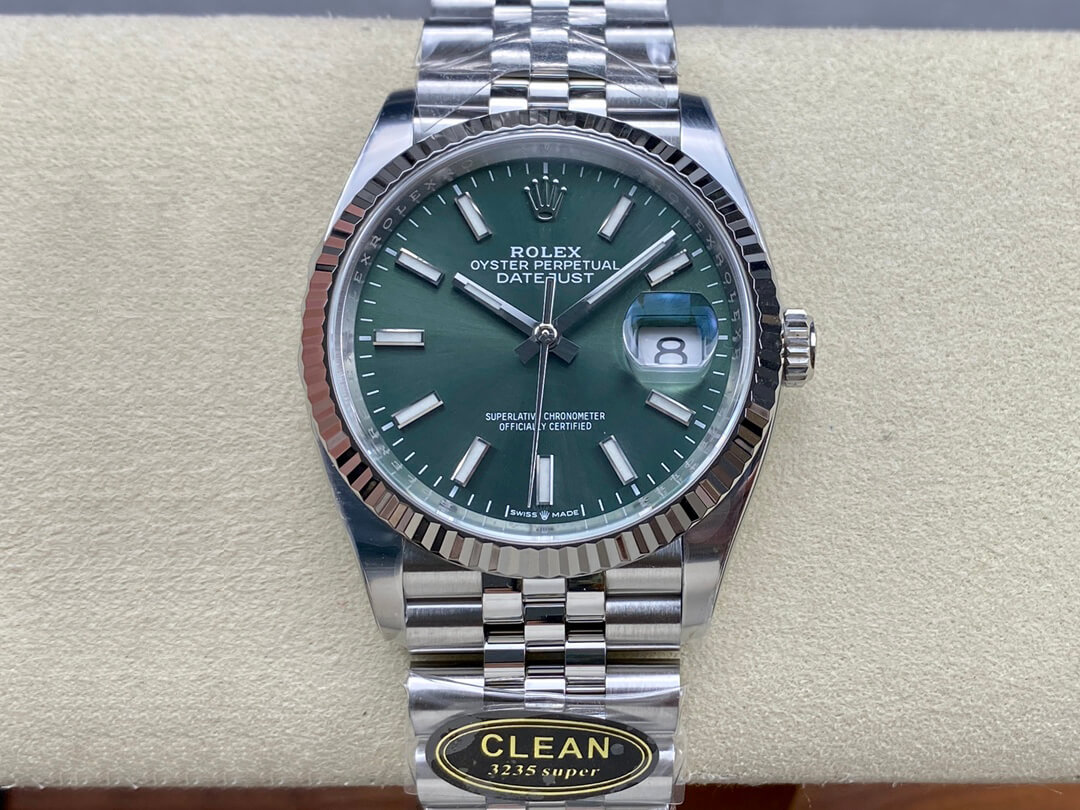 Replica R01ex Datejust M126234-0051 36MM 1:1 Best Edition Clean Factory Green Dial