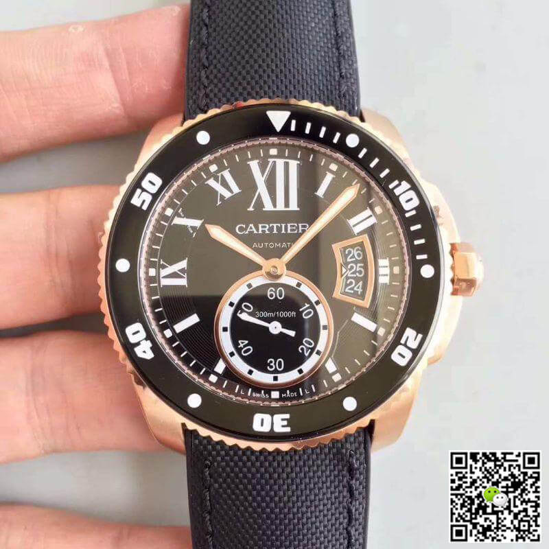 Replica Calibre De Ca*t1er Diver W7100052 JF Factory 1:1 Best Edition Swiss ETA9015