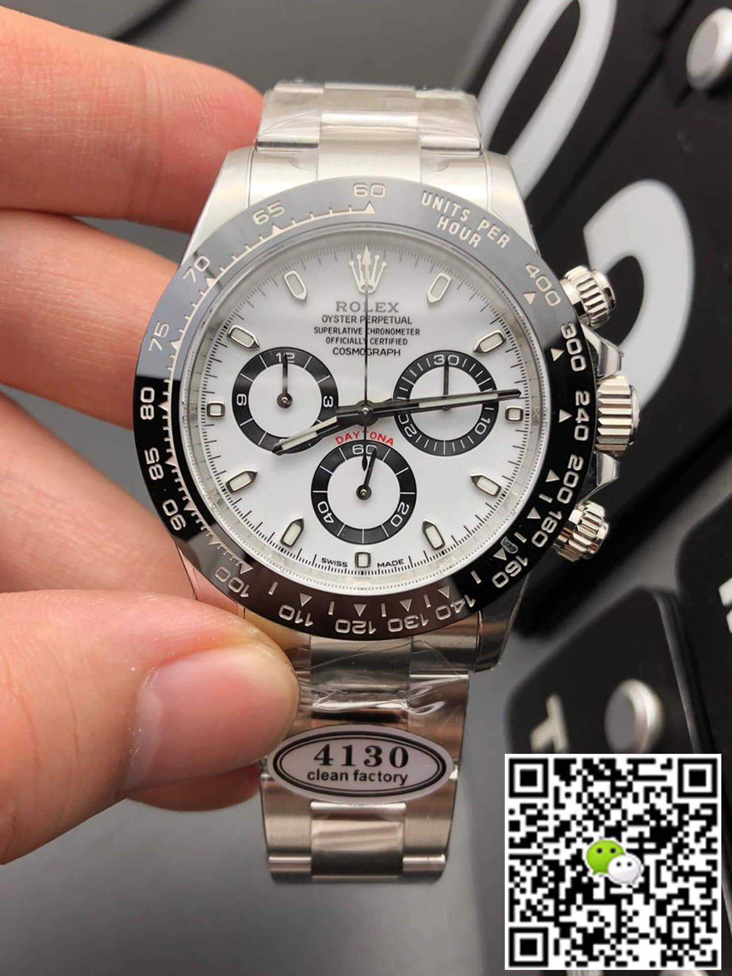 Replica R01ex Cosmograph Daytona M116500LN-0001 1:1 Best Edition Clean Factory V2 White Dial