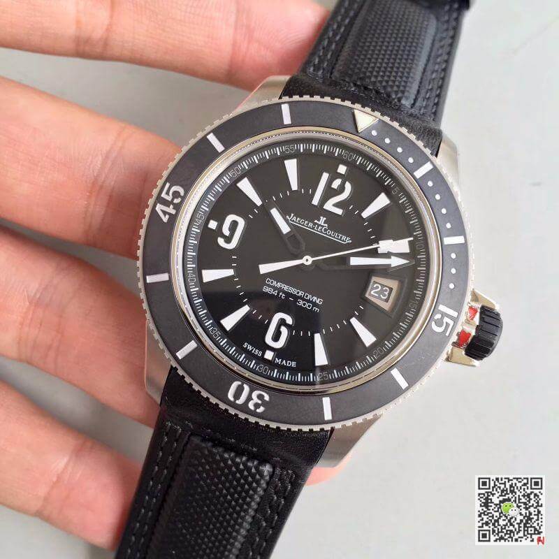Replica Jaeger-LeCoultre Master Compressor 2018670 Noob Factory 1:1 Best Edition Swiss ETA2836-2 Black Leather Strap