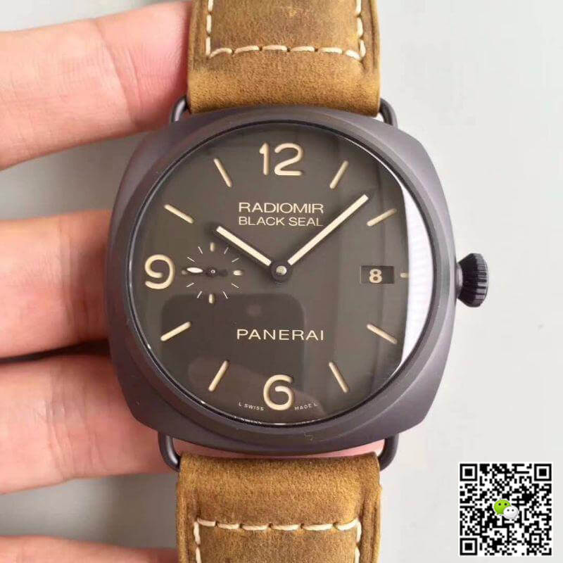 Pa*e*a1 Replica Radiomir PAM505 VS Factory 1:1 Best Edition Swiss ETA P9000 S*perlumed Gray Dial