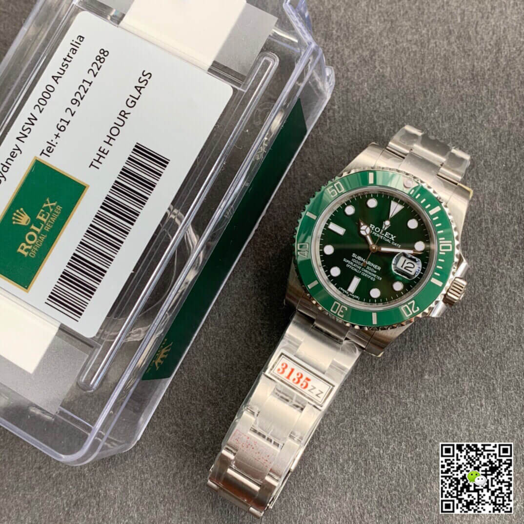 R01ex Submariner Replica 116610LV 40MM 1:1 Best Edition ZZ Factory V2S Green Bezel