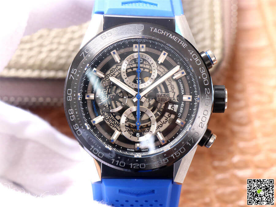 Replica TAG Heuer Carrera CAR2A1T.FT6052 1:1 Best Edition XF Factory Blue Rubber Strap
