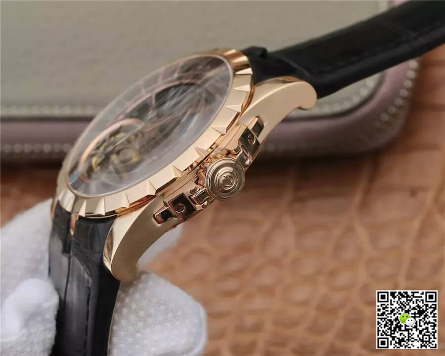 Replica Roger Dubuis Excalibur RDDBEX0280 1:1 Best Edition JB Factory Tourbillon Black Dial