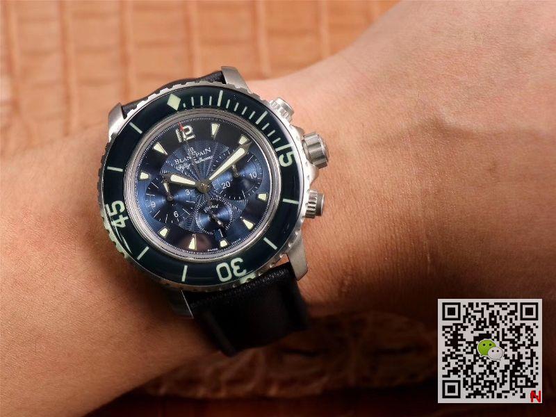 Replica Blancpain Fifty Fathoms 5085FB-1140-52B 1:1 Best Edition OM factory Blue Dial Swiss ETA7750
