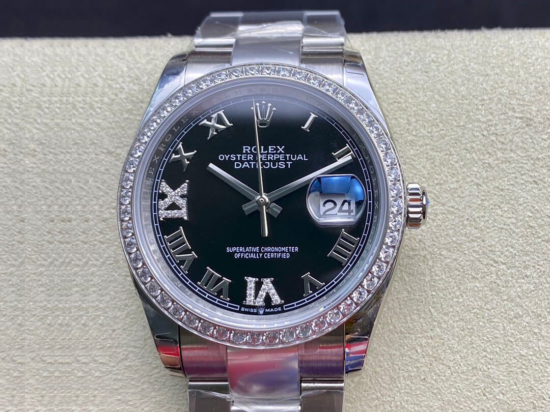 Replica R01ex Datejust 36MM 1:1 Best Edition EW Factory Black Dial