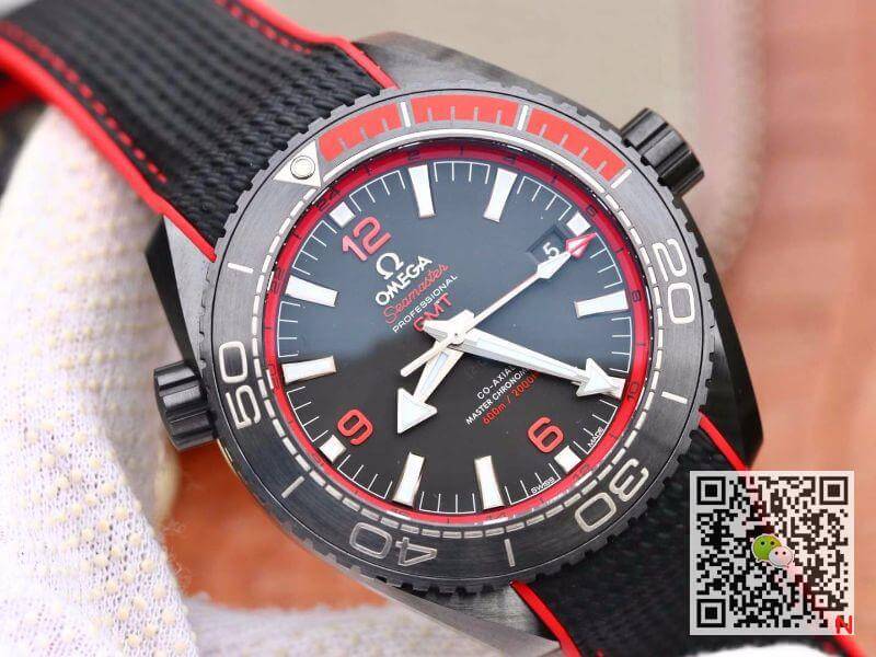 Replica 0me*ga Seamaster Planet Ocean 215.92.46.22.01.003 VS Factory 1:1 Best Edition Swiss ETA8906 Black Nylon Strap
